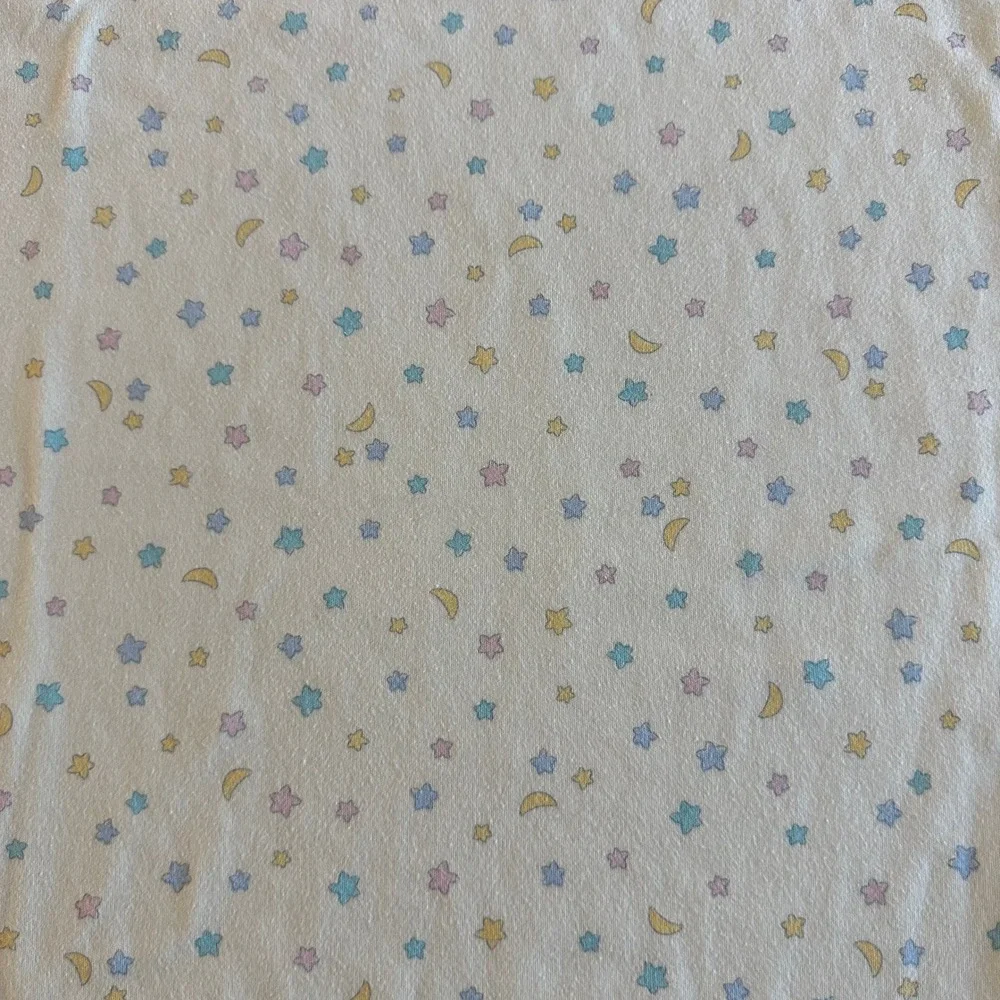 Carters Baby Blanket Receiving Swaddle Stars Moons Pastel Yellow Cotton 30x26
